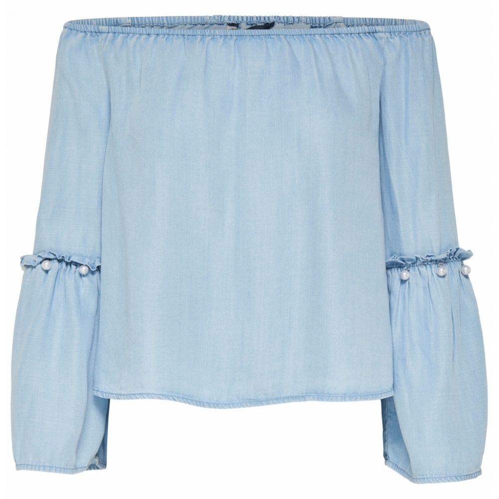 Only off the shoulder pearl blouse